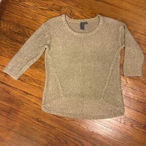 Quinn Tan Loose Knit Sweater Size S